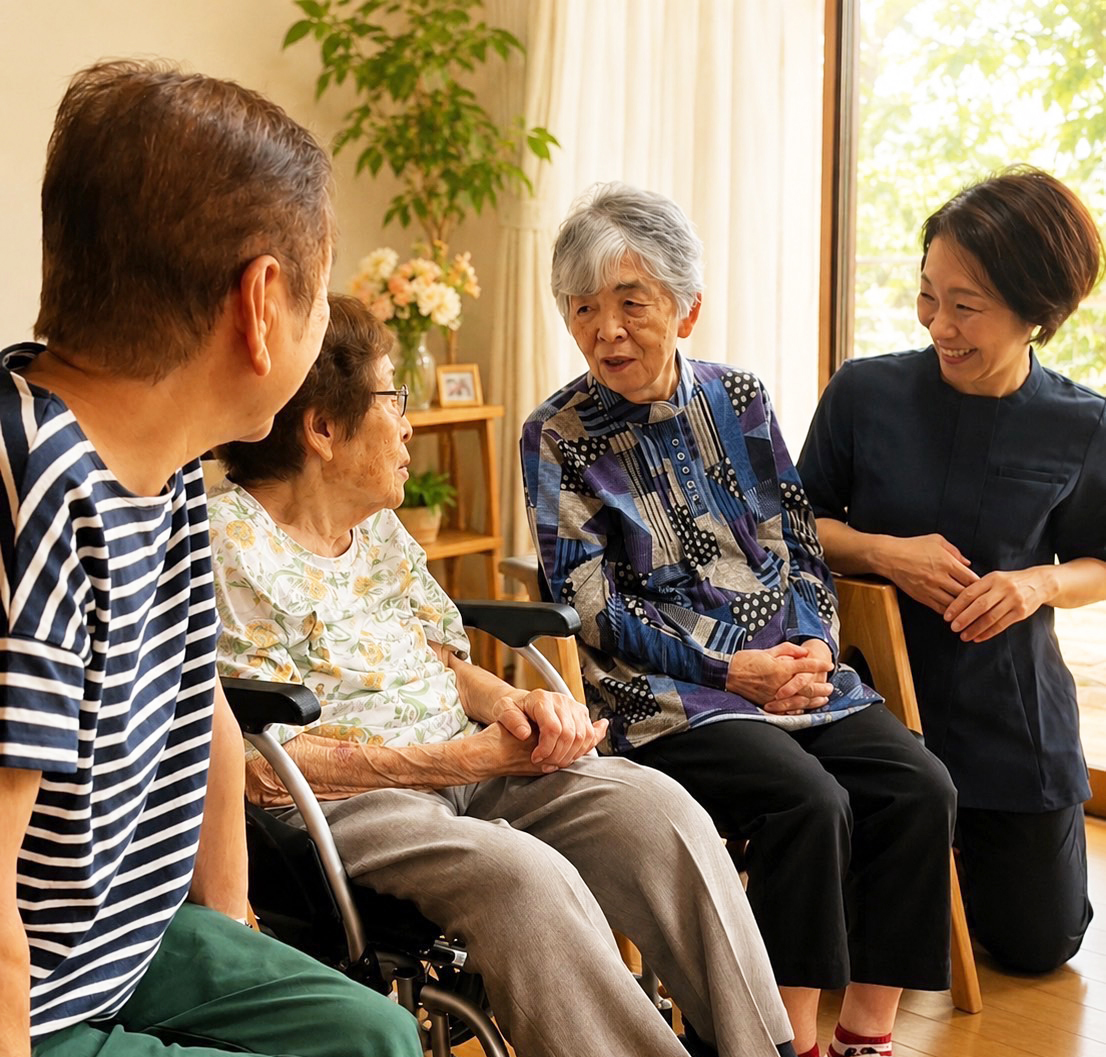 ご本人とご家族が話している様子