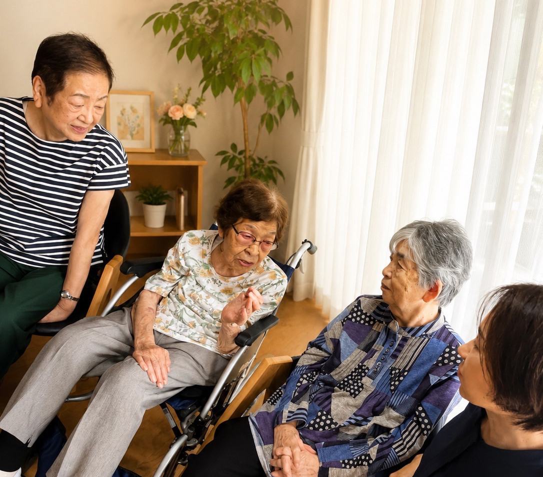 相談しながら支援について考える様子